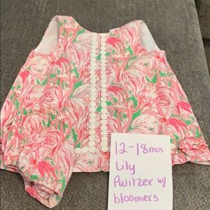 Lily Pulitzer 12-18 mos flamingo set